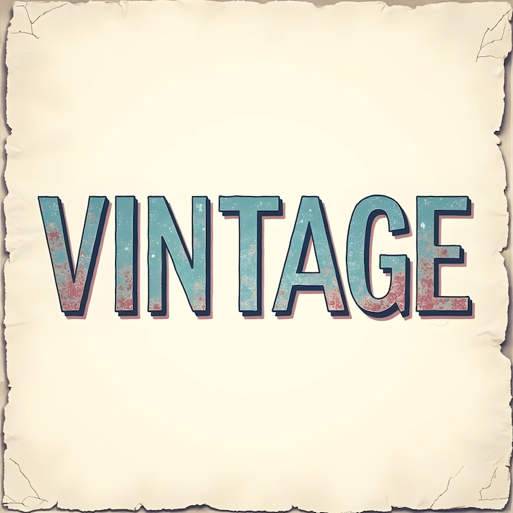 Photo texte rétro de conception de typographie vintage avec fond de papier en détresse