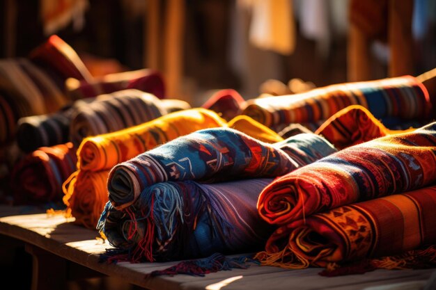 Photo le textile marocain sur le marché