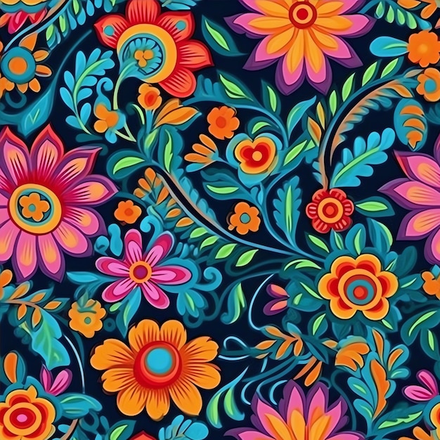 Textile à motifs de broderie mexicaine