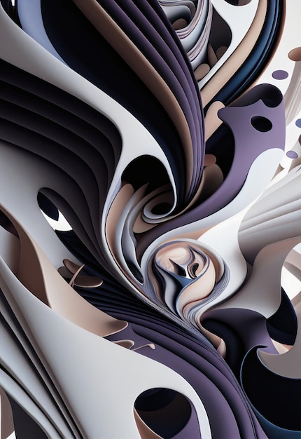 Texture abstraite blanche violette générée par l'intelligence artificielle