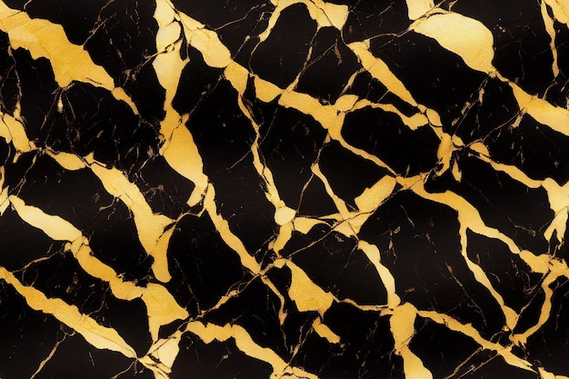 Texture abstraite de marbre or et noir