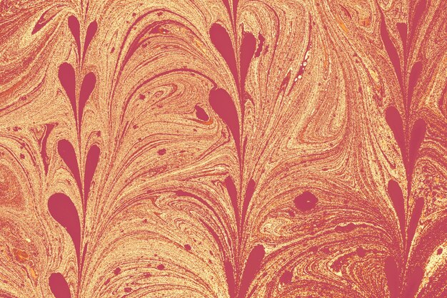 Texture abstraite de motif floral en marbre Art traditionnel de la marbrure d'Ebru