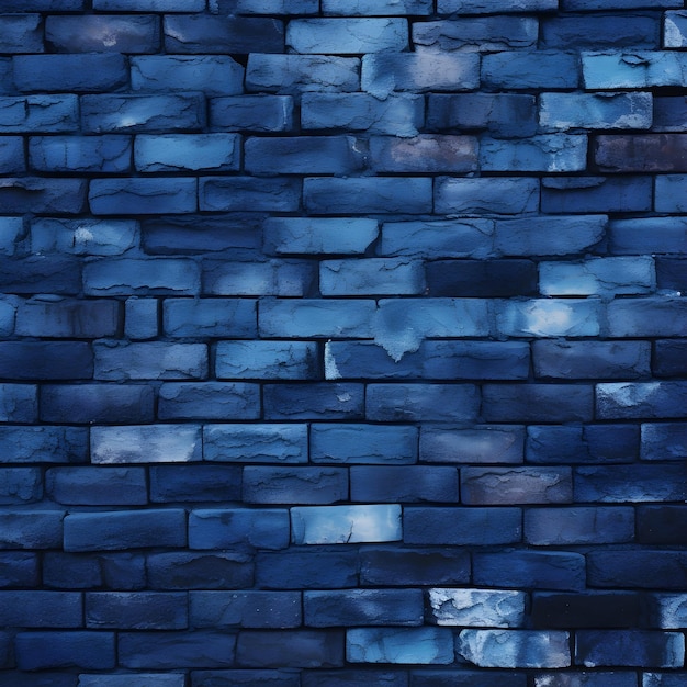 Texture abstraite de mur de brique bleue