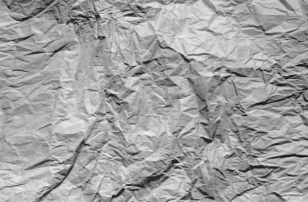 Photo texture abstraite noire et blanche de papier froissé