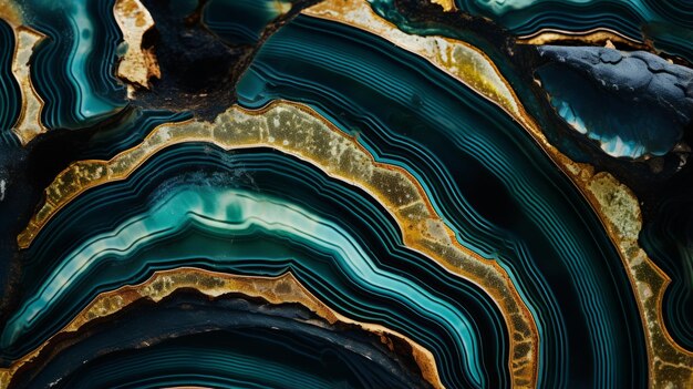 La texture de l'agate est colorée et hypnotisante, un mélange de beauté terrestre, de cristaux et de pierres élégants.