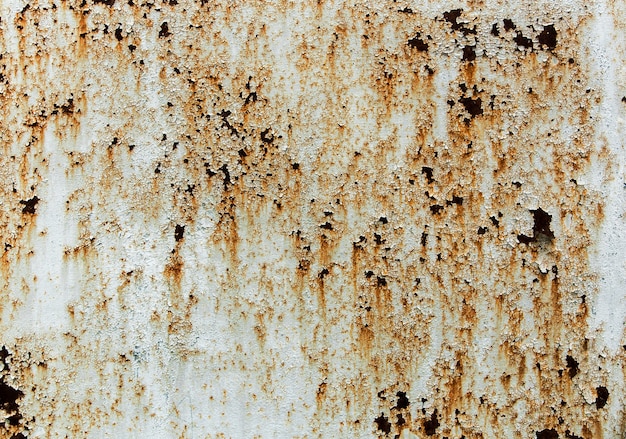 Texture ancienne de peinture fissurée sur le métal avec de la rouille.paint vintage wall