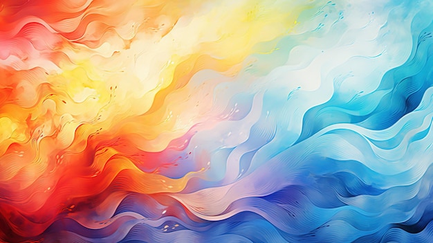 une texture aquarelle abstraite du vent avec fond orange et bleu concept fantastique illustration peinture