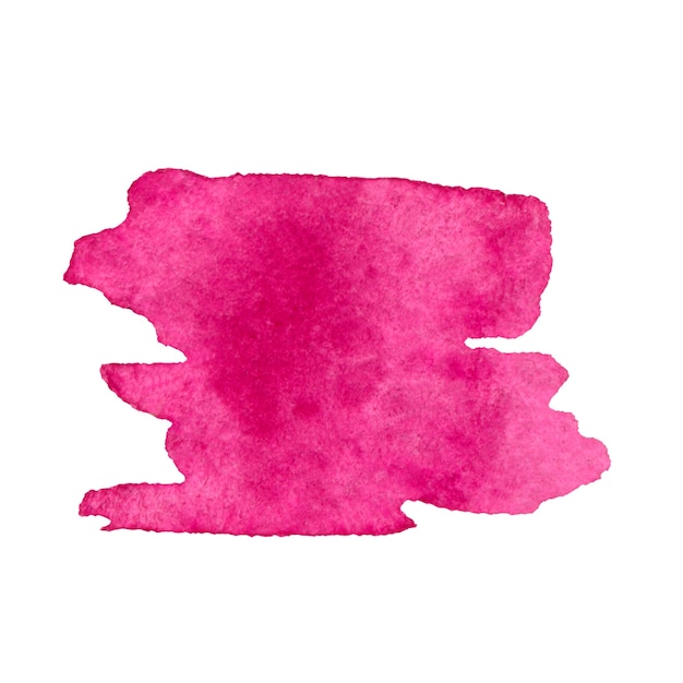 Photo texture d'aquarelle dessinée à la main par coup de pinceau aquarelle rose pour l'impression