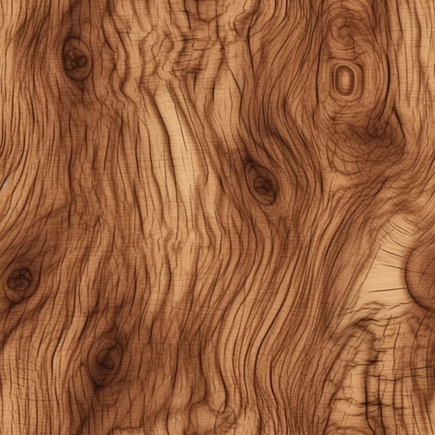 Une texture de bois brune avec un motif de lignes et de nœuds.
