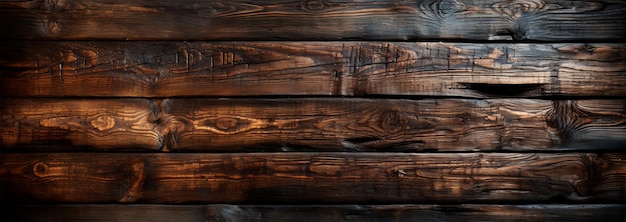 Texture bois foncé fond panoramique en bois image générée par l'IA