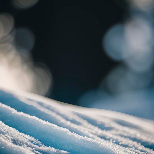 Texture bokeh de neige sur fond noir