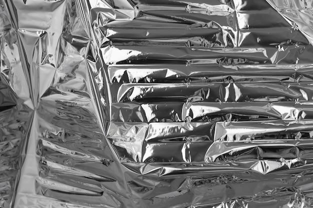 Texture brillante de feuille d'argent en métal pour le fond