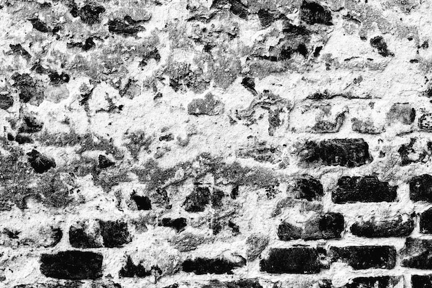 Texture, brique, fond de mur. Texture de brique avec rayures et fissures