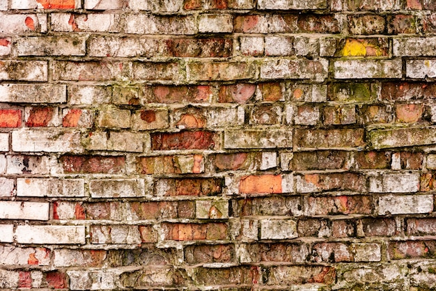 Texture, brique, mur, il peut être utilisé comme arrière-plan. Texture de brique avec rayures et fissures