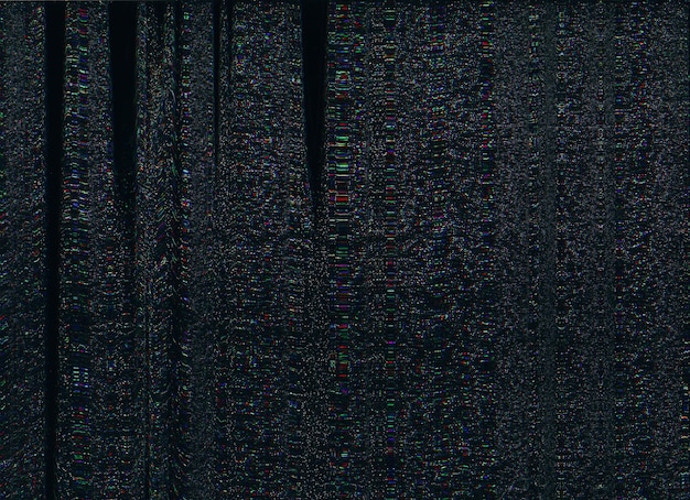 Texture de bruit de pixel de superposition de glitch noir statique