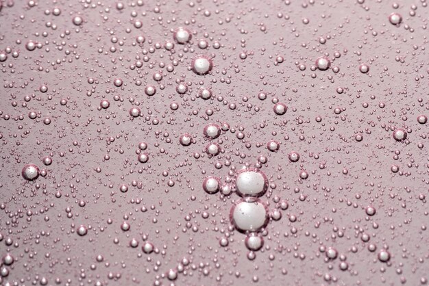 Texture des bulles de gel de douche prises en macro