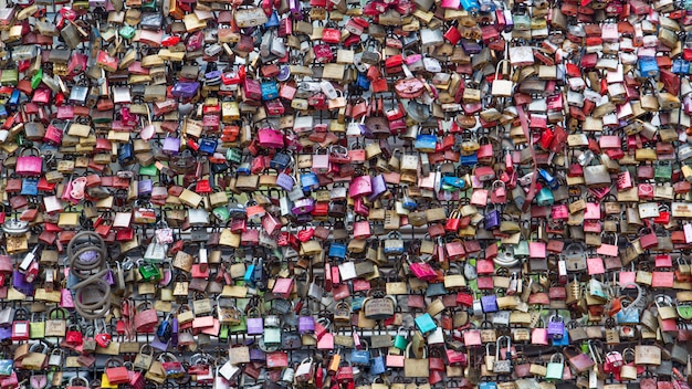 Texture de cadenas pour exprimer l'amour éternel sur un pont en Allemagne