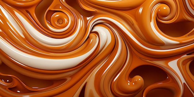 Texture de caramel liquide