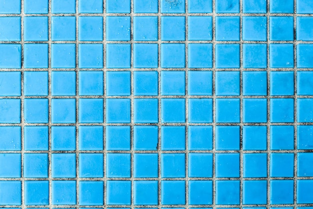 Texture des carreaux de mosaïque bleue en gros plan