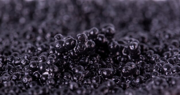 Texture de caviar noir