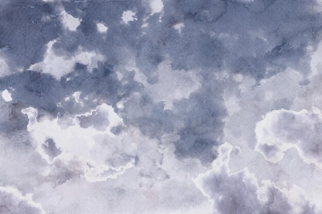 Texture de ciel aquarelle colorée peinte sur fond de papier