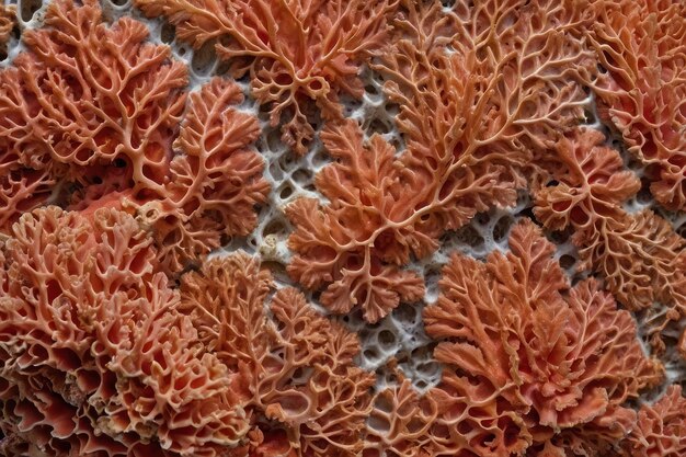 Photo la texture complexe du corail