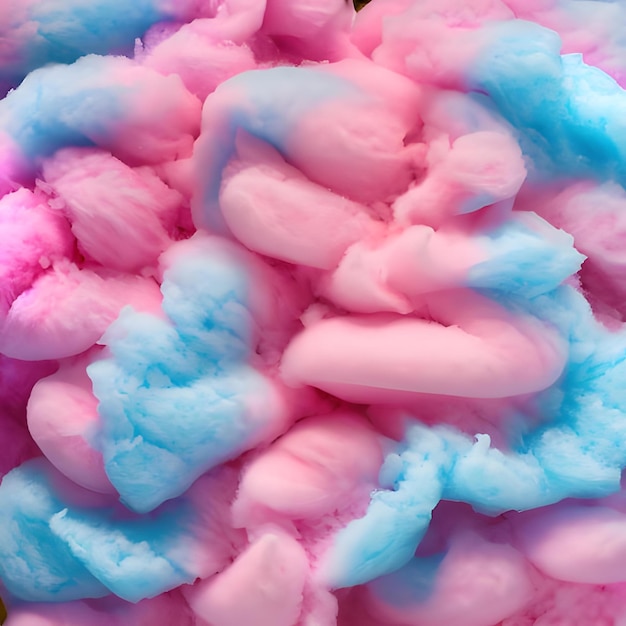 Photo une texture de coton-tige rose et bleu qui ressemble