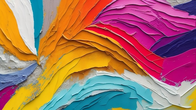 Texture de couleur Peinture à l'huile dessinée à la main sur toile Fond d'art abstrait Art contemporain moderne