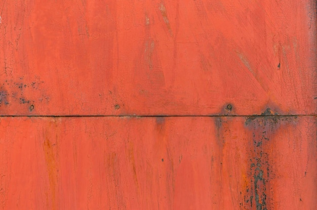 Texture de couture rouillée en métal de couleur orange en détresse