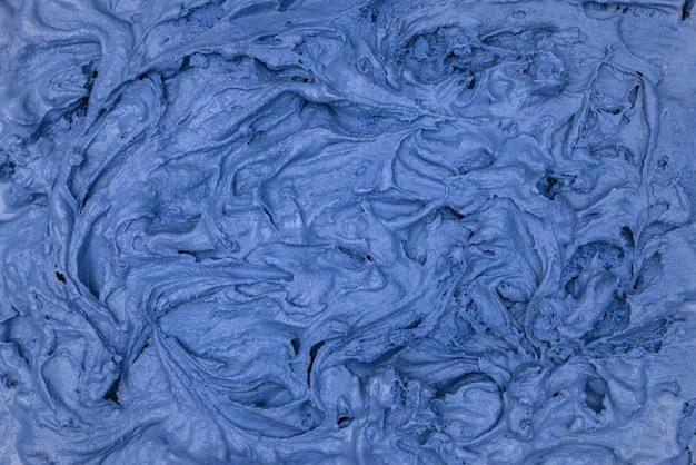 Texture de la crème glacée aux bleuets Vue de dessus Délicieuse gâterie fraîche