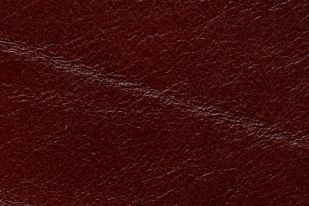 Texture cuir brillant avec surface contrastante rouge foncé