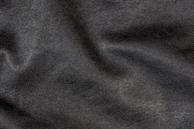 Texture de cuir noir.