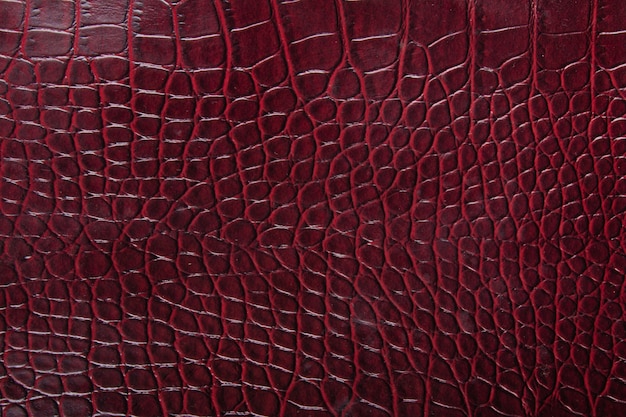 Texture de cuir rouge.