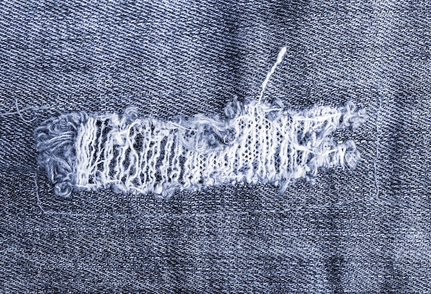 Texture déchirée sur les jeans