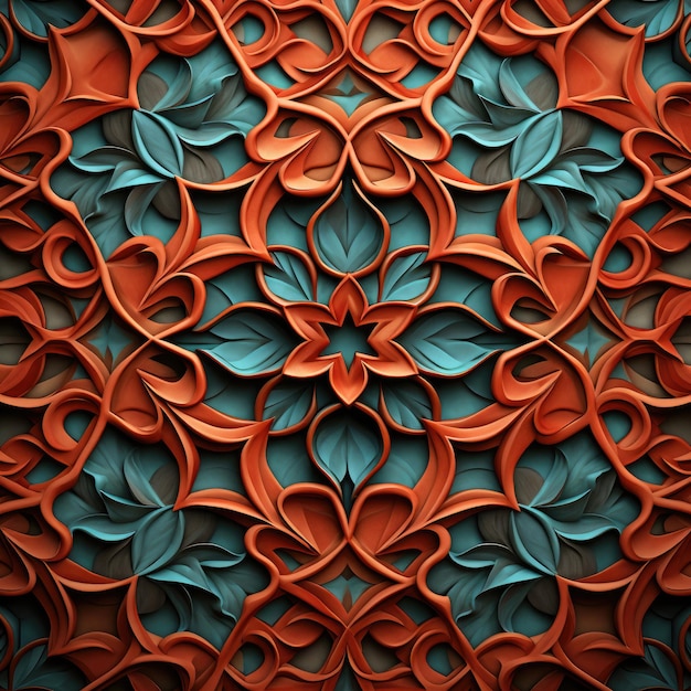 Texture décorative de motif arabe éblouissant, un chef-d'œuvre culturel embellissant les espaces