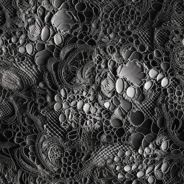texture de dentelle transparente noir et blanc