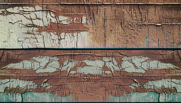 La texture du bois avec des fissures et des rayures générées par Ai