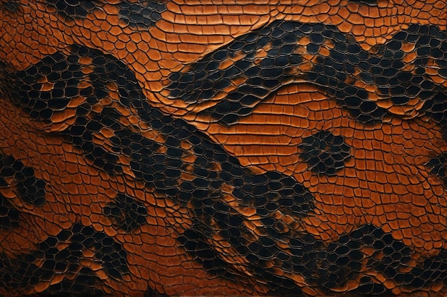 Texture du cuir du serpent Arrière-plan Texture du cuir du serpent Arrière-plan du cuir Texture du cuir IA générative