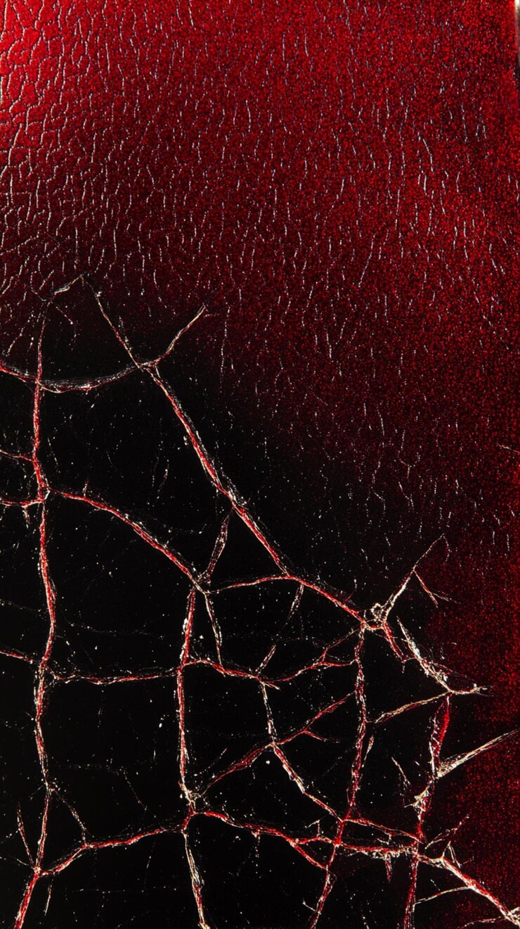 Texture du cuir rouge fissuré