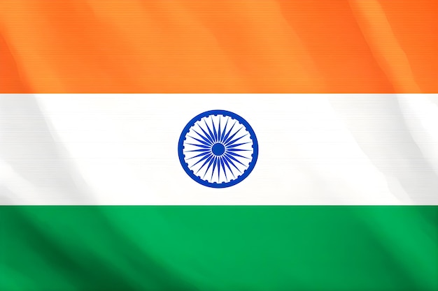 Photo la texture du drapeau de l'inde agitant