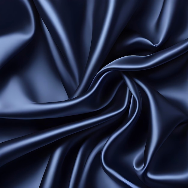 Texture du matériau de tissu de fond bleu soyeux