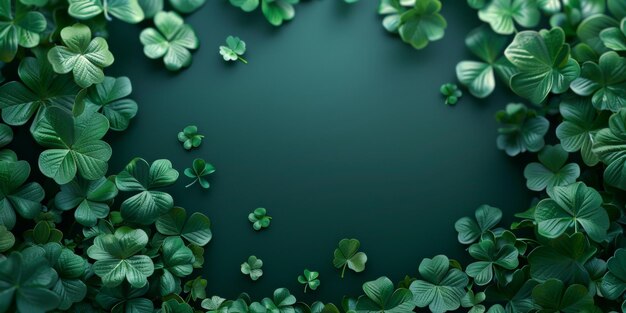 Texture du motif de trèfle Saint Patrick IA générative