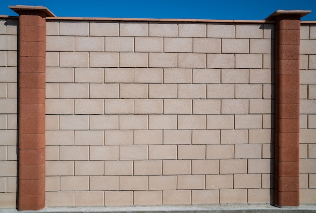 La texture du mur de carreaux de béton