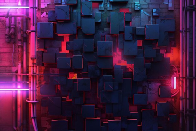 La texture du mur cyberpunk