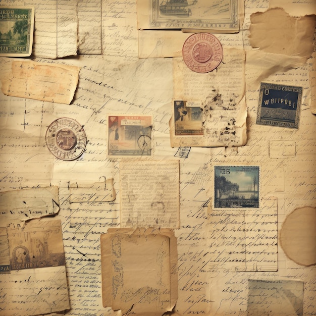 Texture du papier de carte postale vintage