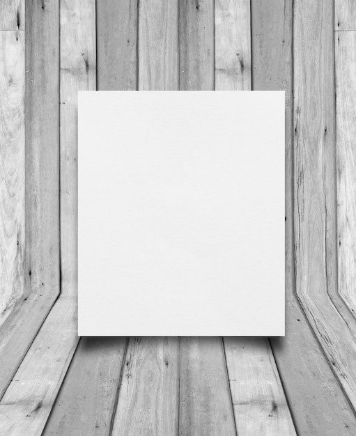 Photo texture du papier sur fond de bois