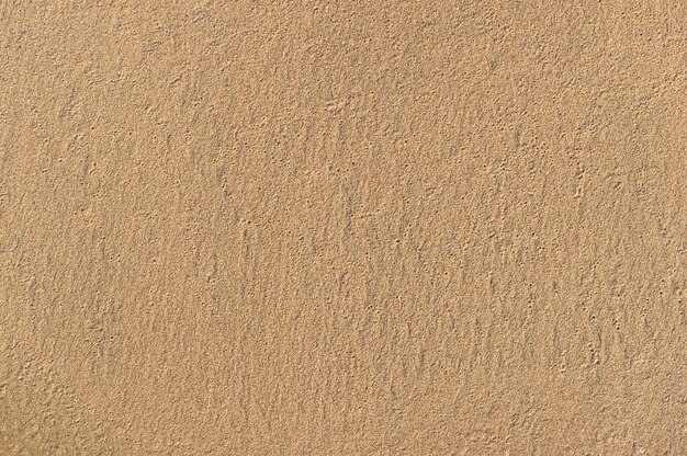 La texture du sable mouillé sur la plage de mer de près