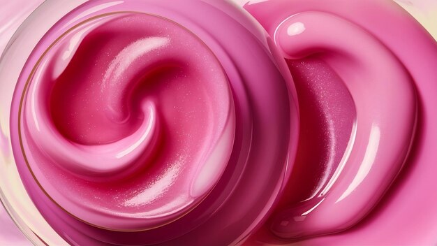 Photo texture du sérum pour le visage en gel cosmétique rose