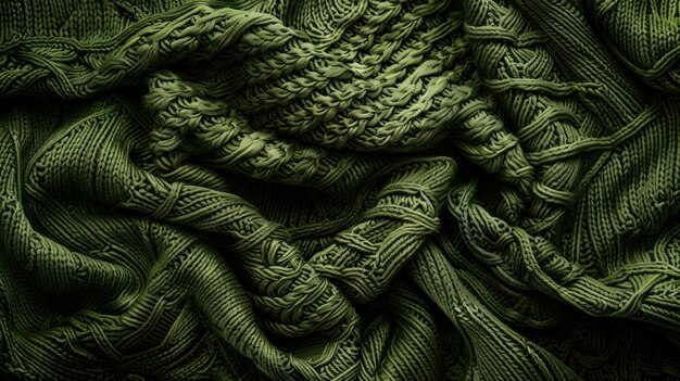 Texture du tissu tricoté couleur vert sale pour les arrière-plans abstraits