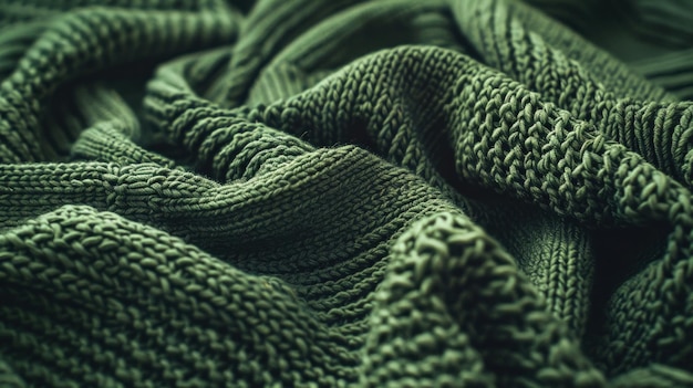 Texture du tissu tricoté couleur vert sale pour les arrière-plans abstraits